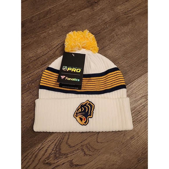 Nashville Predators Branded 2020 Winter Classic Cuffed Pom Knit Hat - White - Picture 1 of 2
